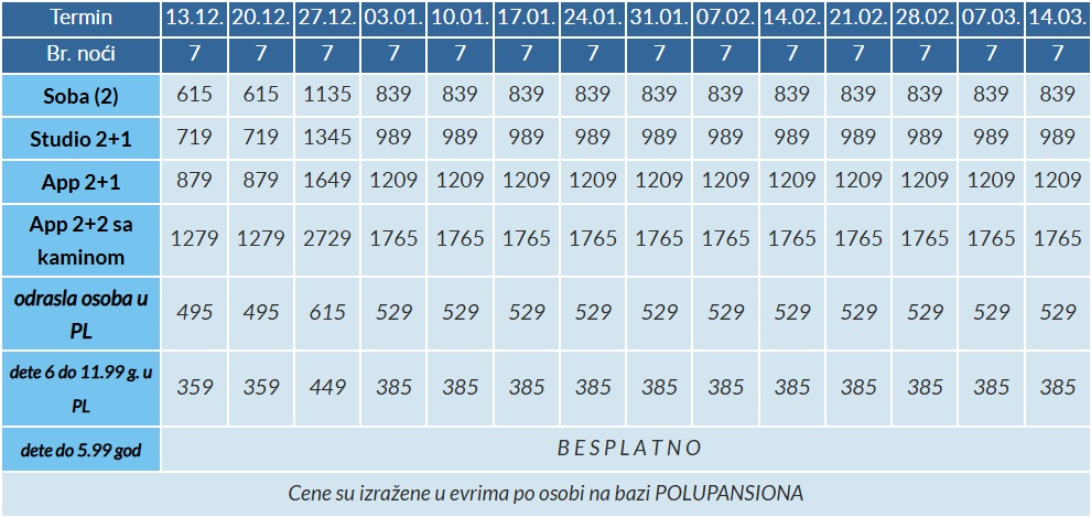 hotel amira HB cenovnik bansko