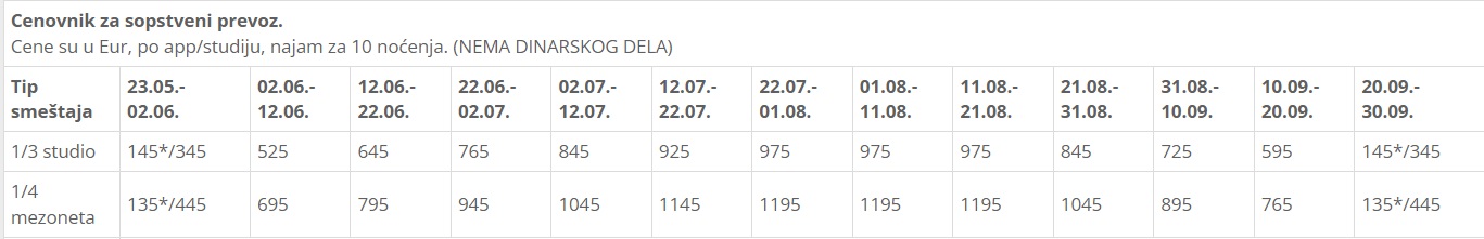 vila ifigenia luxury stavros cenovnik Cenovnik